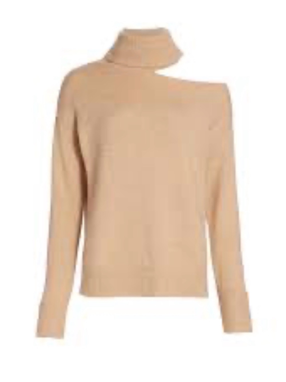 Paige Raundi Turtleneck Cutout Sweater in Taupe